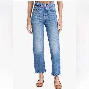 Levi’s Ribcage Straight Ankle Jean High Rise Light Blue Size 25 Fits Size 26